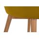 Jedilni stol BAKERI 86x48 cm rumena/bukev hrast