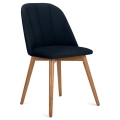 Jedilni stol BAKERI 86x48 cm temno modra/bukev hrast