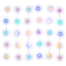 LED Božična veriga 30xLED/2xAA 3,3m multicolor