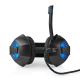 LED Gaming slušalke z mikrofonom črna/modra