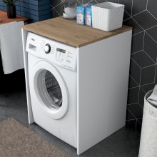 Omarica za pralni stroj RANI 65x91,8 cm bela/rjava