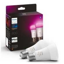 SET 2x LED Zatemnitvena žarnica Philips Hue White And Color Ambiance A60 E27/6,5W/230V 2000-6500K