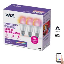 SET 3x LED RGBW Zatemnitvena žarnica A60 E27/8,8W/230V 2200-6500K Wi-Fi - WiZ