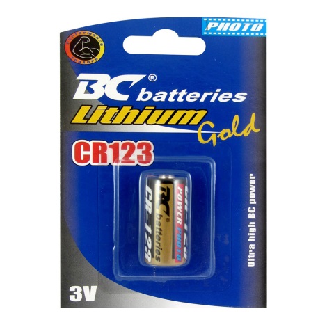1 kom Litijeva baterija CR123 GOLD 3V
