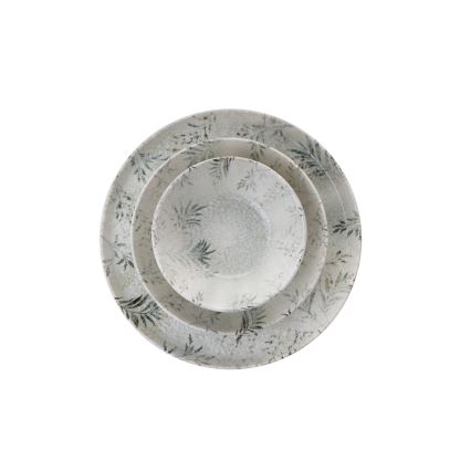 12-delni jedilni komplet siva/porcelan