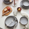 12-delni jedilni servis, siv/porcelan