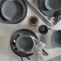 16-delni jedilni set siv/porcelan