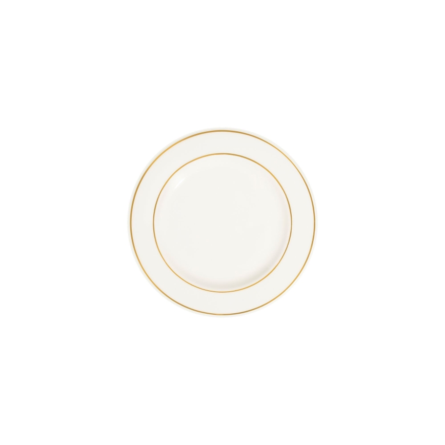 18-delni jedilni komplet v beli/zlati barvi, iz porcelana