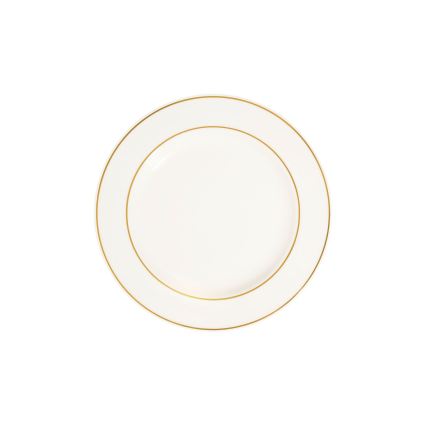 18-delni jedilni komplet v beli/zlati barvi, iz porcelana