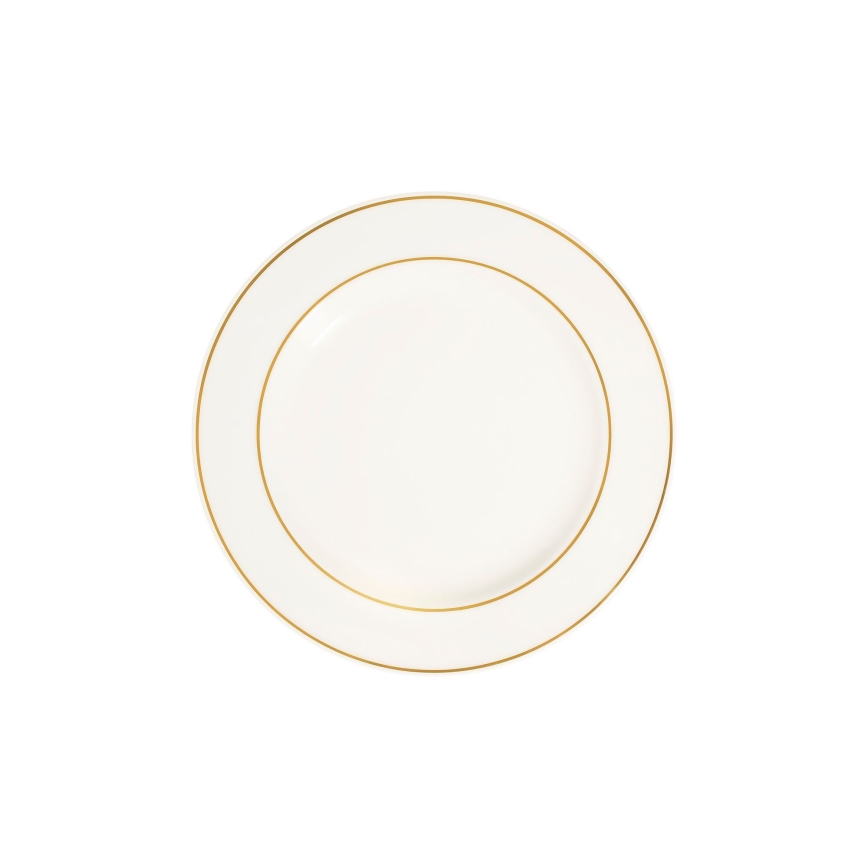 18-delni jedilni komplet v beli/zlati barvi, iz porcelana