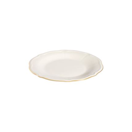 18-delni jedilni servis, bel s zlatim robom, iz porcelana
