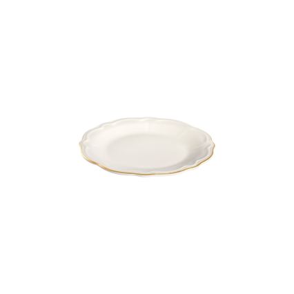 18-delni jedilni servis, bel s zlatim robom, iz porcelana