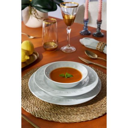 18-delni jedilni servis iz belega porcelana