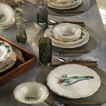 18-delni jedilni servis, pisan, iz porcelana