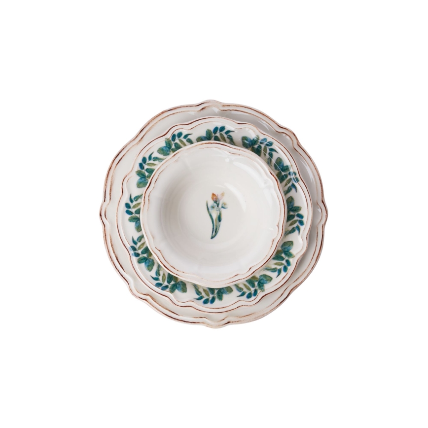 18-delni jedilni servis, pisan, iz porcelana