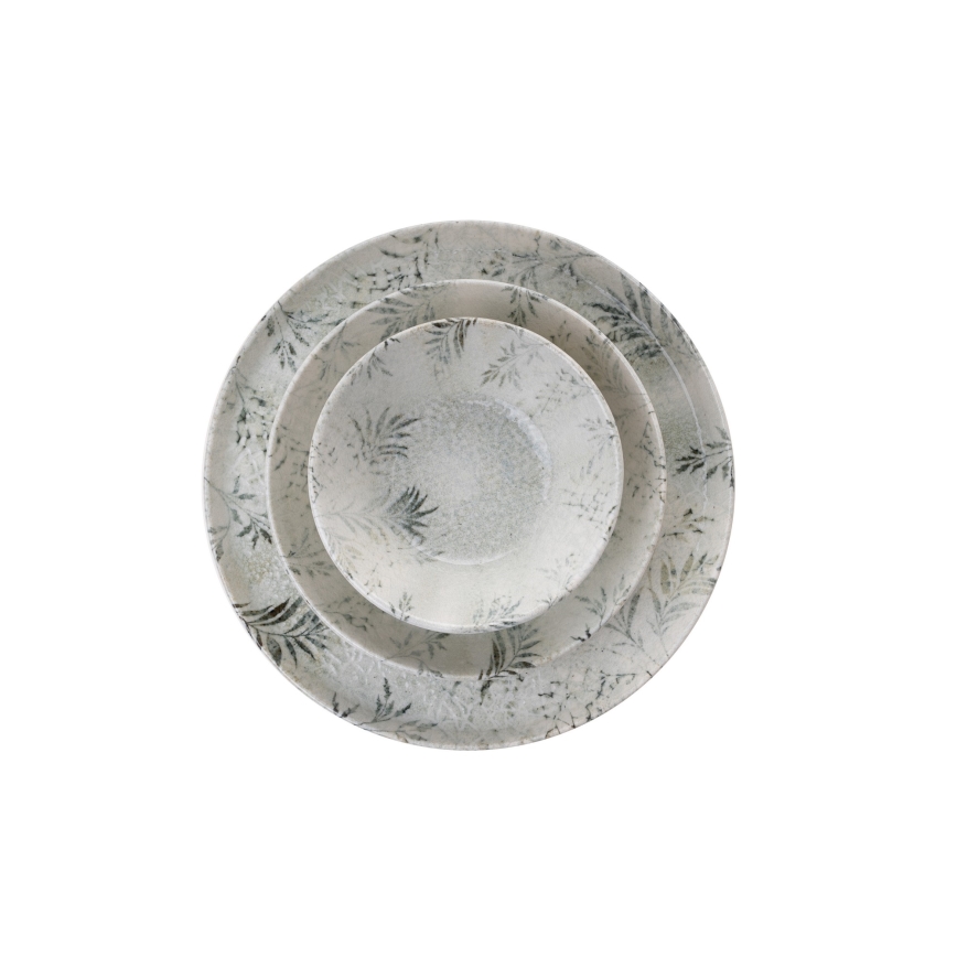 18-delni jedilni servis, siva/porcelan