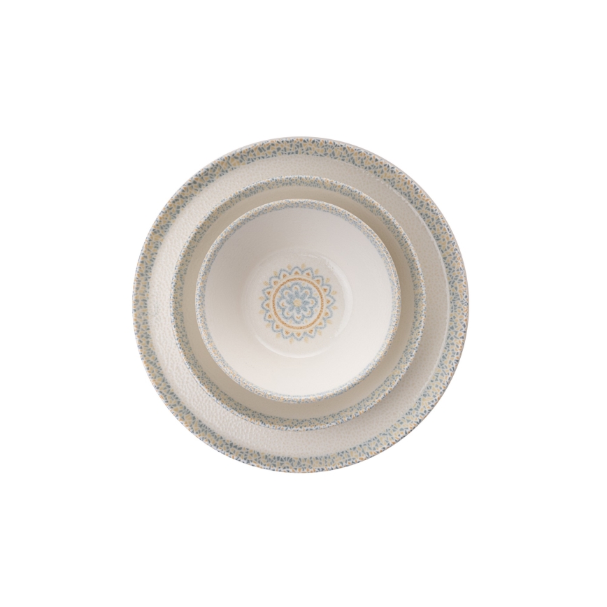 18-delni jedilni servis, zelen/porcelan