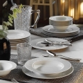 18-delni jedilni set, bel/porcelan