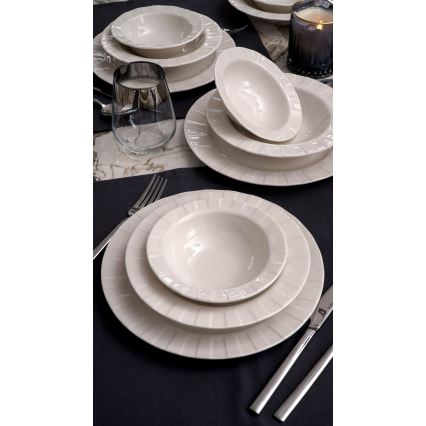 18-delni jedilni set, bel/porcelan