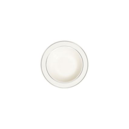 18-delni jedilni set, kremne/srebrne barve, iz porcelana