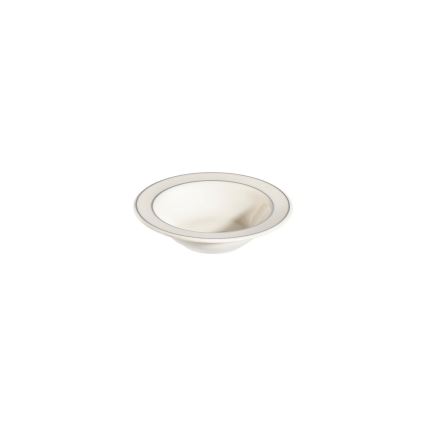 18-delni jedilni set, kremne/srebrne barve, iz porcelana