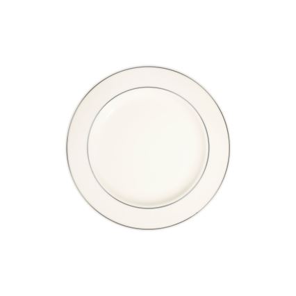 18-delni jedilni set, kremne/srebrne barve, iz porcelana