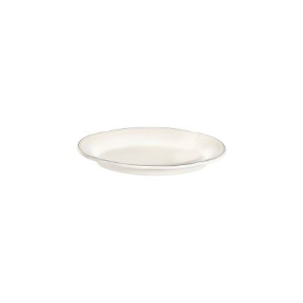 18-delni jedilni set, kremne/srebrne barve, iz porcelana