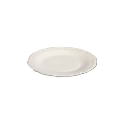 18-delni jedilni set, kremne/srebrne barve, iz porcelana