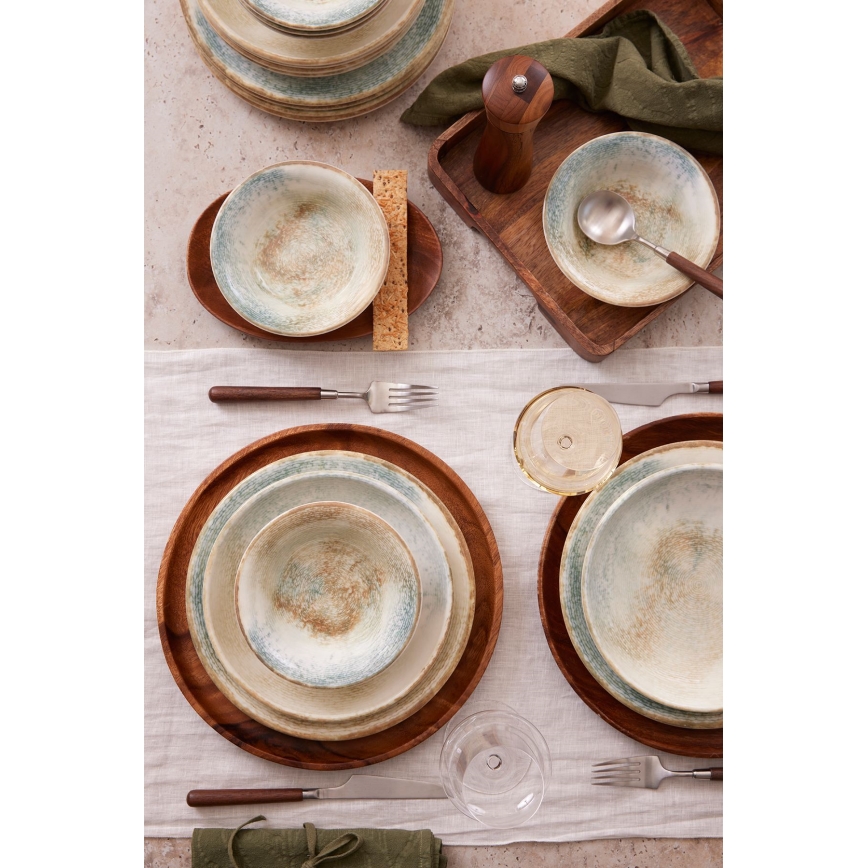 18-delni jedilni set, večbarven/porcelan