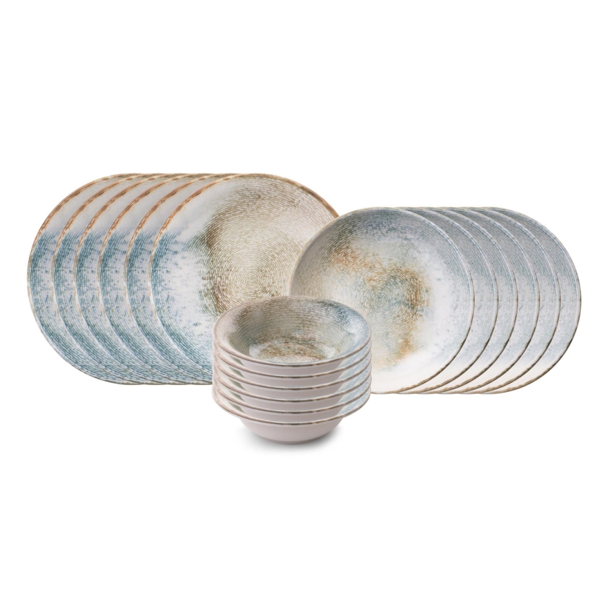 18-delni jedilni set, večbarven/porcelan