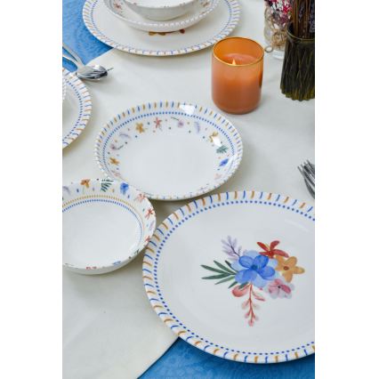 18-delni jedilni set, večbarven/porcelan
