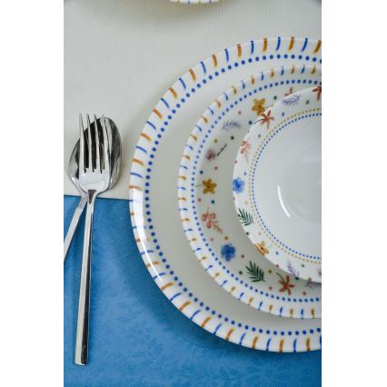 18-delni jedilni set, večbarven/porcelan