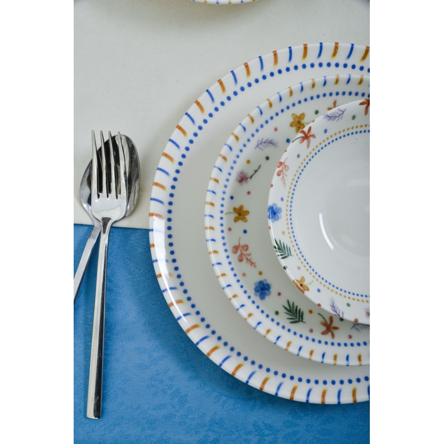 18-delni jedilni set, večbarven/porcelan