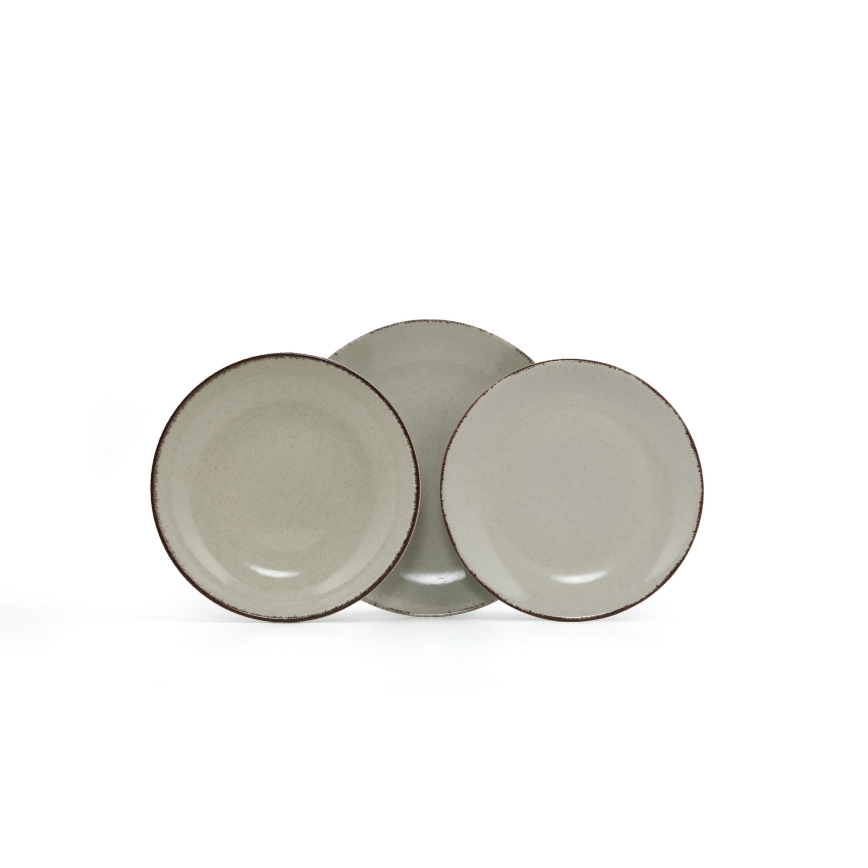 18-delni jedilni set, zelen, iz porcelana