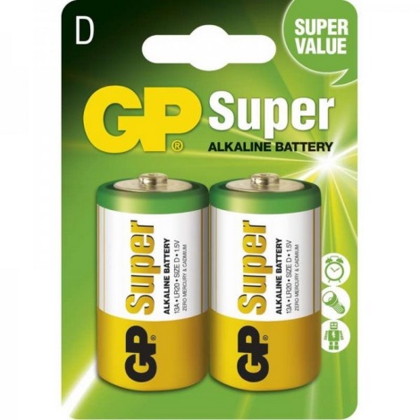 2 ks Alkalna baterija LR20 GP SUPER 1,5V