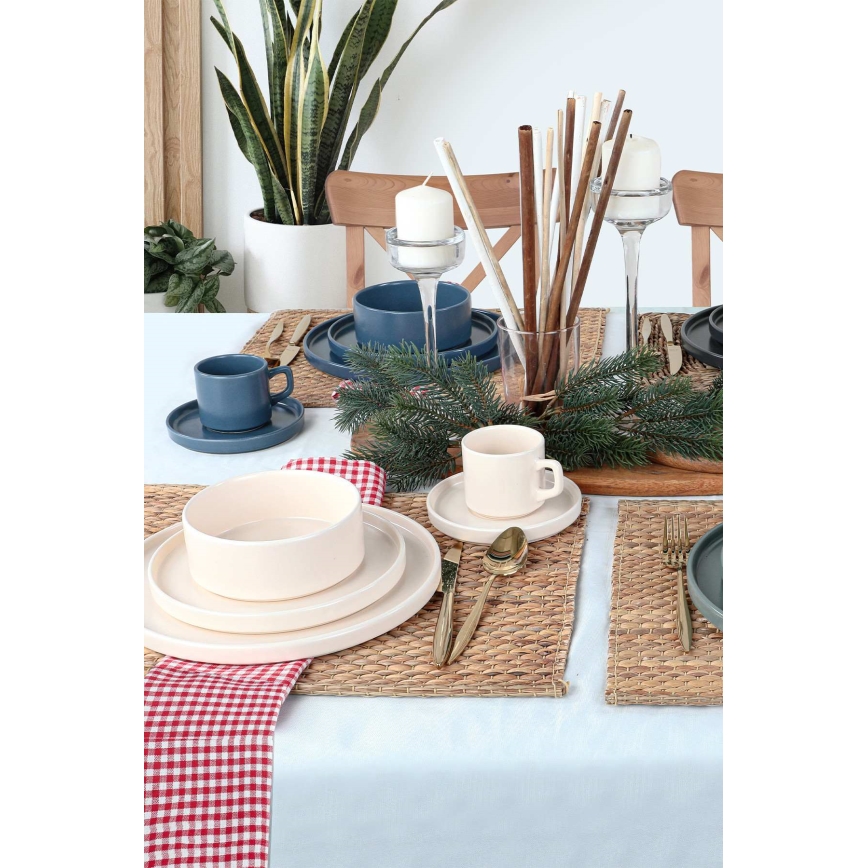 20-delni jedilni set pisan/kamenina