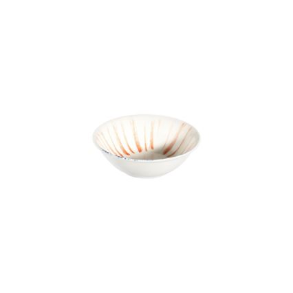 24-delni jedilni komplet, bel/rdeč/moder, porcelan