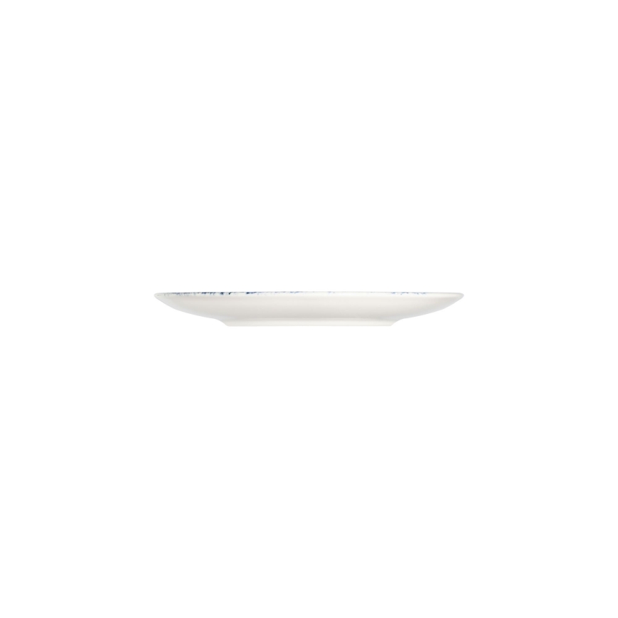 24-delni jedilni komplet, bel/rdeč/moder, porcelan