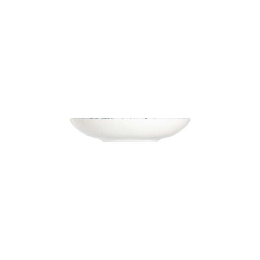 24-delni jedilni komplet, bel/rdeč/moder, porcelan