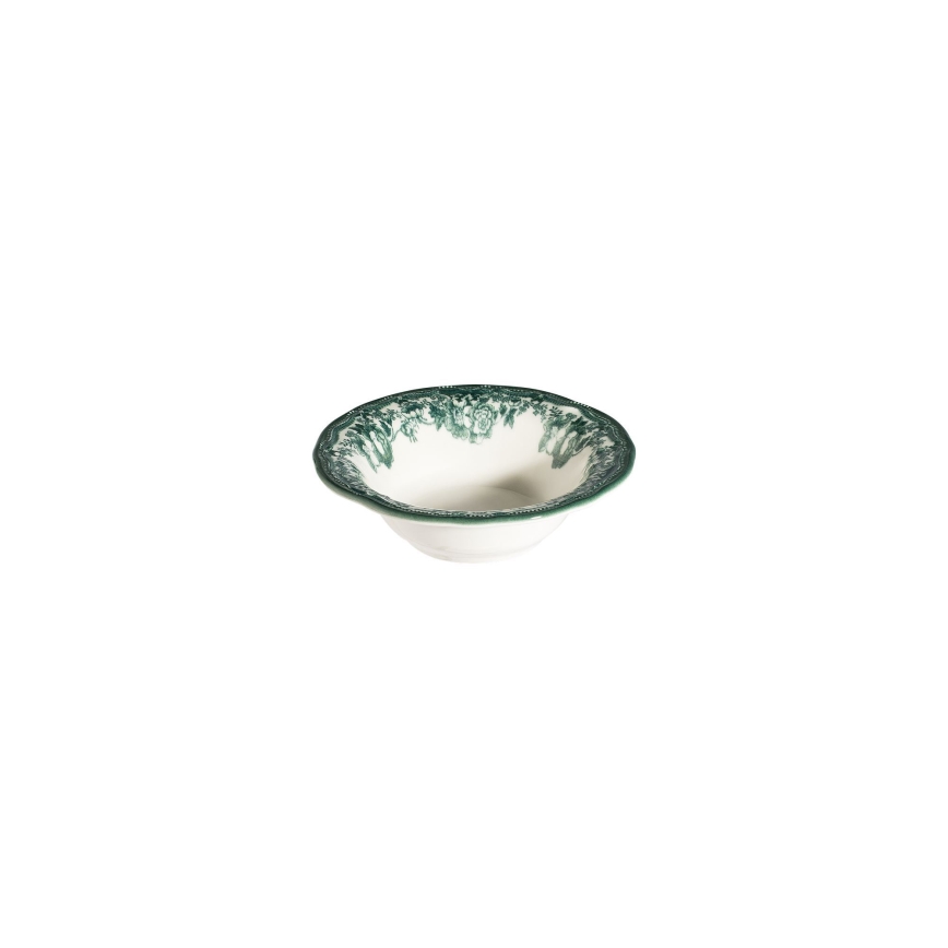 24-delni jedilni komplet iz porcelana v beli in zeleni barvi