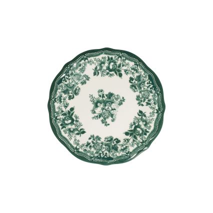 24-delni jedilni komplet iz porcelana v beli in zeleni barvi