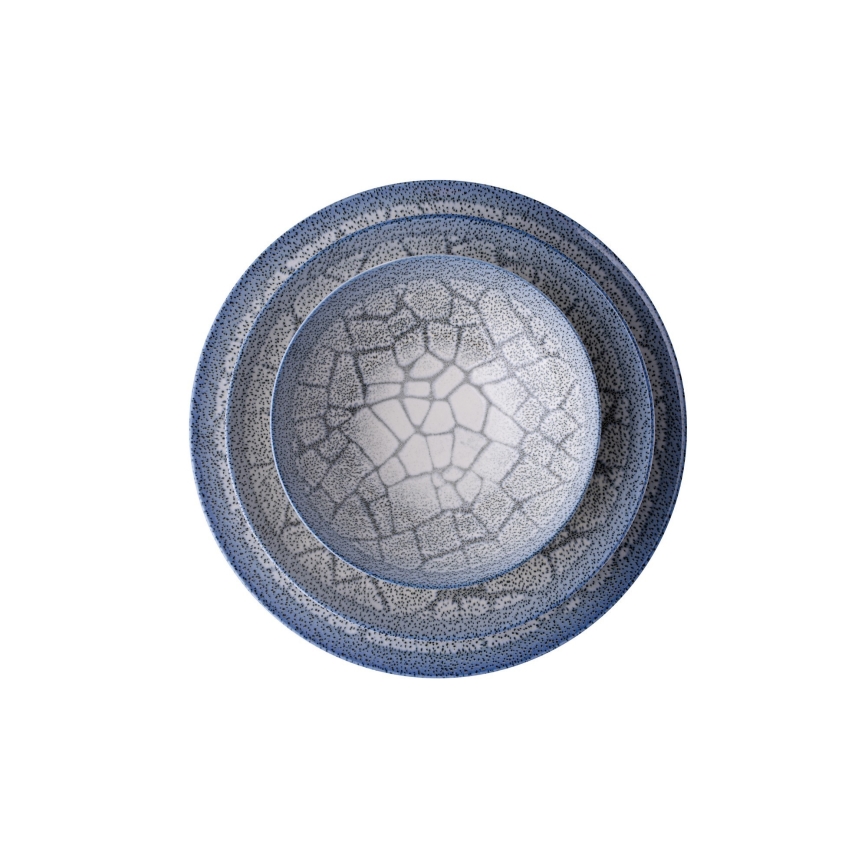 24-delni jedilni komplet, moder, iz porcelana