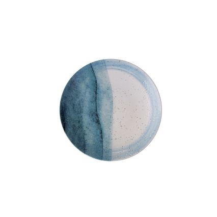 24-delni jedilni komplet modra/kremna/porcelan