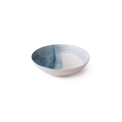 24-delni jedilni komplet modra/kremna/porcelan