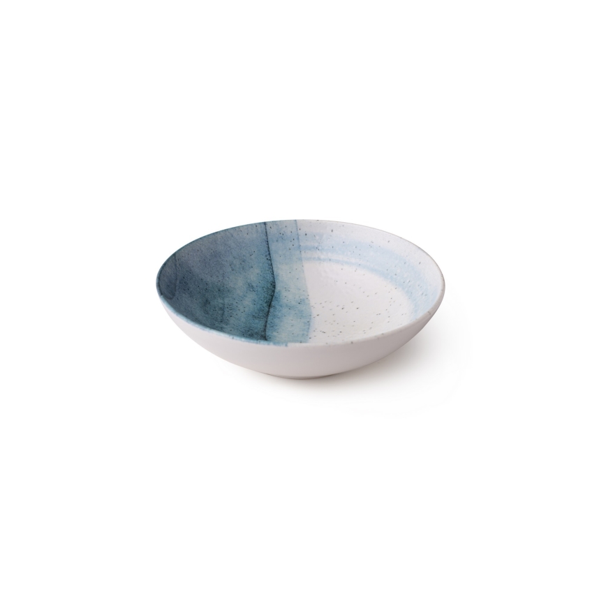 24-delni jedilni komplet modra/kremna/porcelan