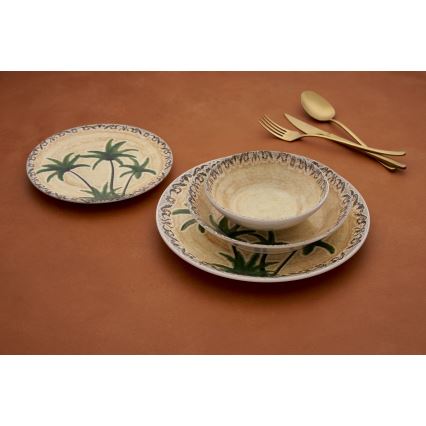 24-delni jedilni komplet v pisanih barvah/keramika