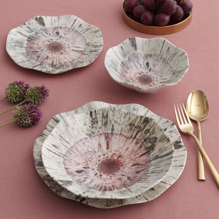 24-delni jedilni komplet večbarven/porcelan