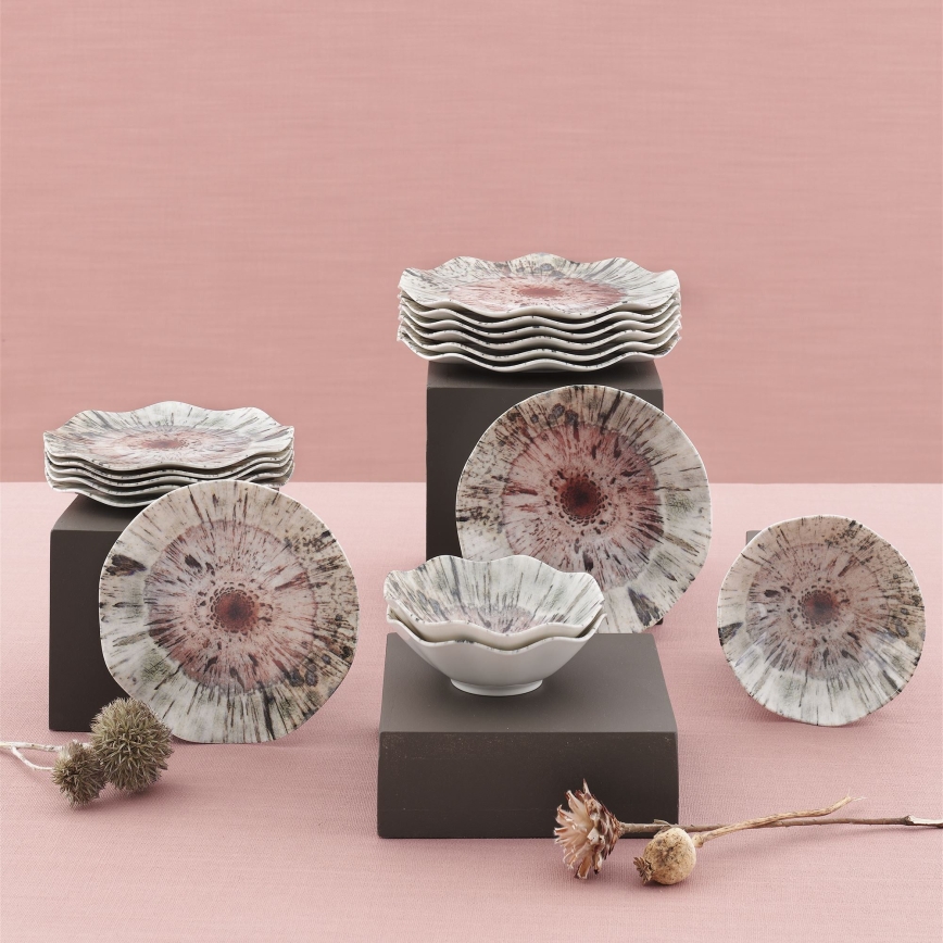 24-delni jedilni komplet večbarven/porcelan