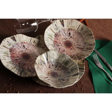 24-delni jedilni komplet večbarven/porcelan