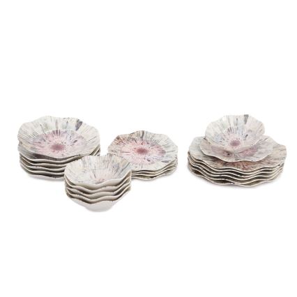 24-delni jedilni komplet večbarven/porcelan